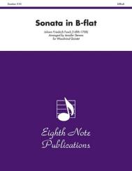 Fasch, Johann Friedrich: Sonata in B-flat for flute, oboe, clarinet, horn and bassoon, score and parts 