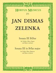 Zelenka, Jan Dismas: Sonate B-Dur Nr.3 für Violine, Oboe, Fagott und Bc 