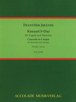 Jiránek, Frantisek: Konzert F-Dur für Fagott und Streicher, Partitur 